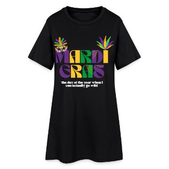 MARDI GRAS FESTIVAL - Robe T-shirt Femme - noir - Devant