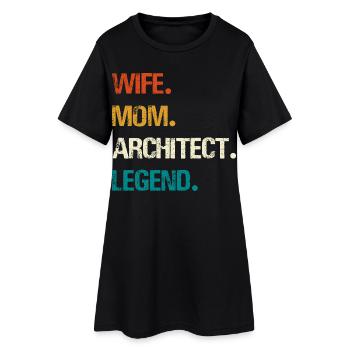 Épouse Mère Architecte Légende - Robe T-shirt Femme - noir - Devant