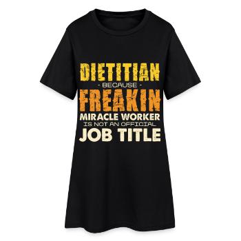 Chemise Miracle Diététicien Diététique - Robe T-shirt Femme - noir - Devant