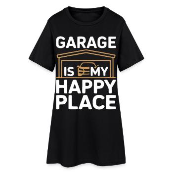 Le garage est mon lieu de félicitations - Robe T-shirt Femme - noir - Devant