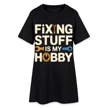 Réparer des trucs est mon hobby - Robe T-shirt Femme - noir - Devant