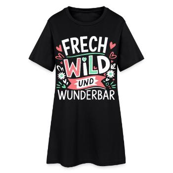 Espiègle, sauvage et merveilleux - un design coloré - Robe T-shirt Femme - noir - Devant