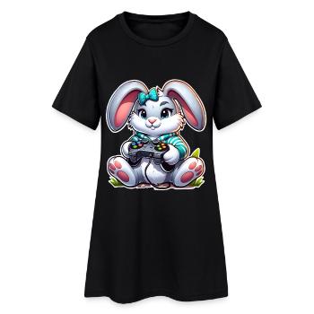 Jeux de Pâques - Robe T-shirt Femme - noir - Devant