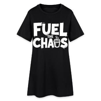 Alimentez le chaos Coffee Dicton pour les rebelles - Robe T-shirt Femme - noir - Devant