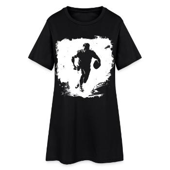 Art de rue du rugby - Robe T-shirt Femme - noir - Devant