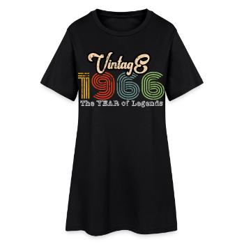 Millésime 1966 - Robe T-shirt Femme - noir - Devant