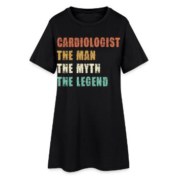 Cardiologue : Homme, mythe, légende - Robe T-shirt Femme - noir - Devant