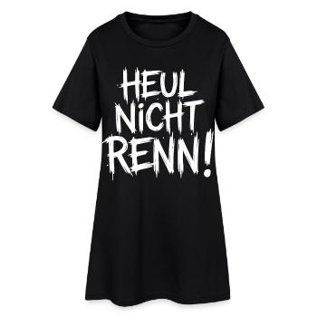 Ne pleure pas. Cours ! - Robe T-shirt Femme - noir - Devant