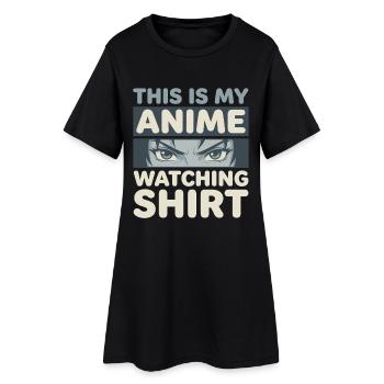 Focus sur : Le t-shirt anime ultime - Robe T-shirt Femme - noir - Devant