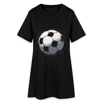 Sketch de football en noir et blanc - Robe T-shirt Femme - noir - Devant