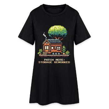 Stauraum überarbeitet | Tiny House Ordnung - Frauen T-Shirt-Kleid - Schwarz - Vorne