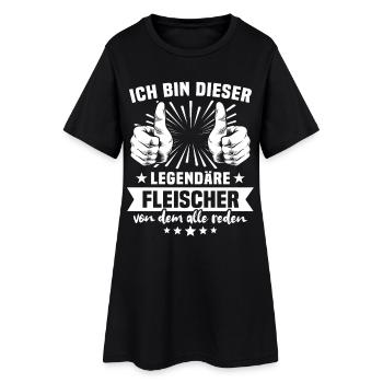 Légende du boucher - Robe T-shirt Femme - noir - Devant