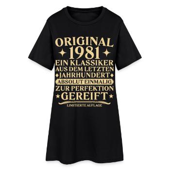 Classique original de 1981 Siècle passé - Robe T-shirt Femme - noir - Devant