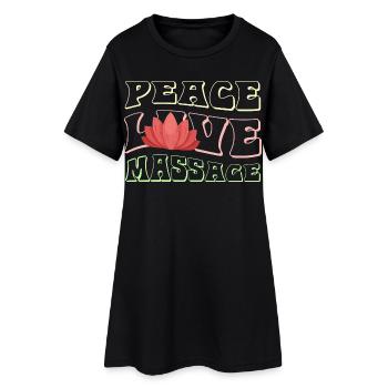 Peace Love Massage Lotus - Robe T-shirt Femme - noir - Devant