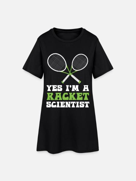 Schlägerwissenschaftler Spruch - Frauen T-Shirt-Kleid - Schwarz