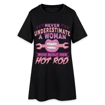 Femmes Sammler Oldtimer avec Hot Rod - Robe T-shirt Femme - noir - Devant