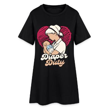 Service de couches de l’infirmière en néonatologie - Robe T-shirt Femme - noir - Devant