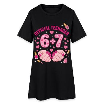13e anniversaire officiel de Teenager Hearts & Nails 67 - Robe T-shirt Femme - noir - Devant