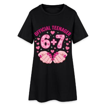 13e anniversaire officiel de Teenager 67 Hearts - Robe T-shirt Femme - noir - Devant