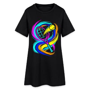 Tennis - Robe T-shirt Femme - noir - Devant