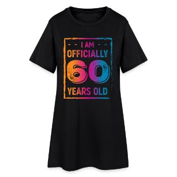60e anniversaire - Robe T-shirt Femme - noir - Devant
