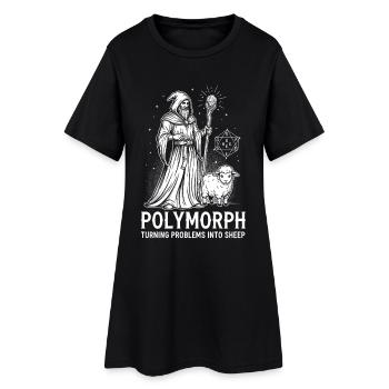 Magicien, RPG : Sort d’humour nerd - Robe T-shirt Femme - noir - Devant