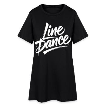 Line Dance – Country Western Tanz - Women’s T-Shirt Dress - black - Front