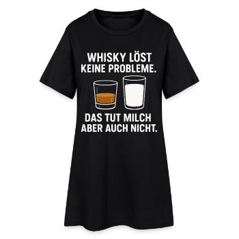 Whiskey Spruch – Lustig & frech Geschenkidee - Frauen T-Shirt-Kleid - Schwarz - Vorne