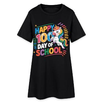 Célébration de la licorne des 100 jours à l’école - Robe T-shirt Femme - noir - Devant
