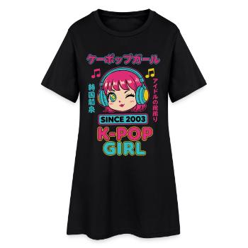 Depuis 2003, K-Pop Girl Musique coréenne Anime mignon - Robe T-shirt Femme - noir - Devant