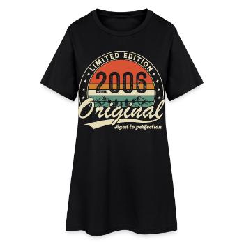 2006 Vintage Retro Birthday Gift - Women’s T-Shirt Dress - black - Front