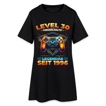 T-shirt gamer pour le 30e anniversaire Niveau 30 Vintage 1996 - Robe T-shirt Femme - noir - Devant