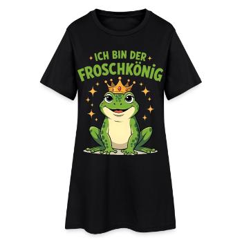 Costume de Prince Grenouille Carnaval de la Couronne de Grenouille Carnaval - Robe T-shirt Femme - noir - Devant