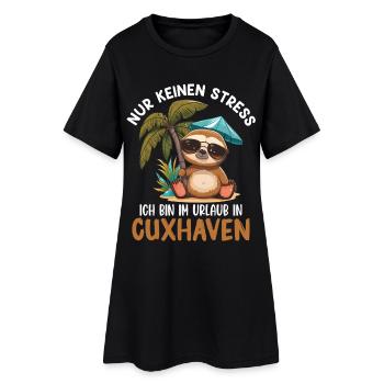 Vacances en mer du Nord PAS DE STRESS JE SUIS EN VACANCES À - Robe T-shirt Femme - noir - Devant