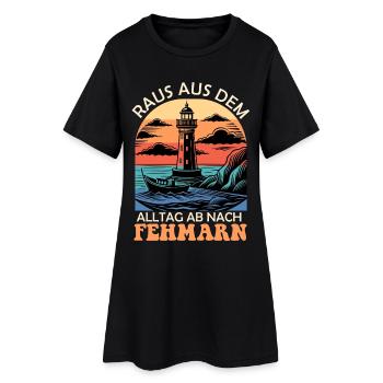 Vacances en mer Baltique ÉLOIGNEZ-VOUS DE LA VIE QUOTIDIENNE À FEHMARN - Robe T-shirt Femme - noir - Devant