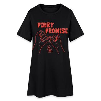 Pinky Promise – Chemise Déclaration d’Amour - Robe T-shirt Femme - noir - Devant
