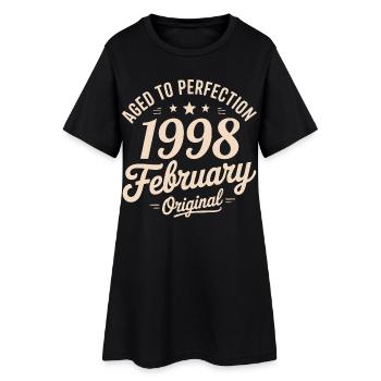 Février 1998 - February 1998 - Robe T-shirt Femme - noir - Devant