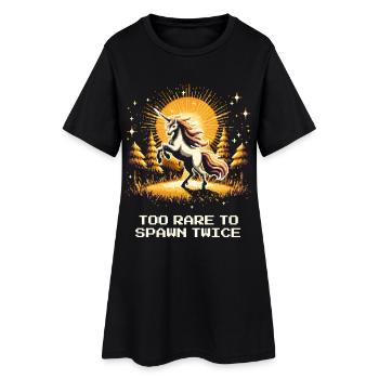Trop rare | Une fois | Licorne | Œuvre unique - Robe T-shirt Femme - noir - Devant