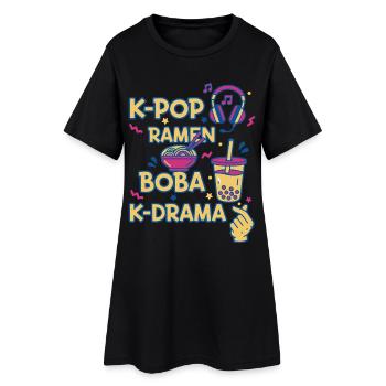 K-Pop Ramen Boba K Drame Musique coréenne Fans de Kpop - Robe T-shirt Femme - noir - Devant