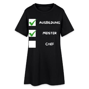 Meister Checkliste - Frauen T-Shirt-Kleid - Schwarz - Vorne