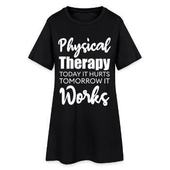 Citation de motivation en physiothérapie - Robe T-shirt Femme - noir - Devant