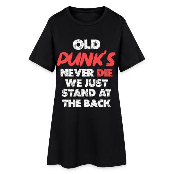 Old Punks Never Die Artwork - Frauen T-Shirt-Kleid - Schwarz - Vorne