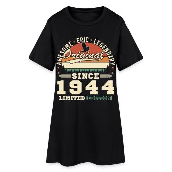1944 Vintage Rétro Cadeau D’anniversaire - Robe T-shirt Femme - noir - Devant