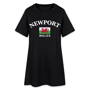 Newport, Pays de Galles - Robe T-shirt Femme - noir - Devant