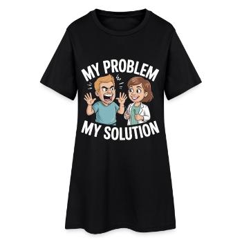 Dentiste pédiatrique mon problème Ma maman Pictogramme Papa - Robe T-shirt Femme - noir - Devant