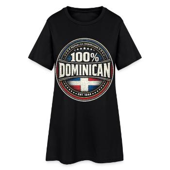 Dominican - Women’s T-Shirt Dress - black - Front