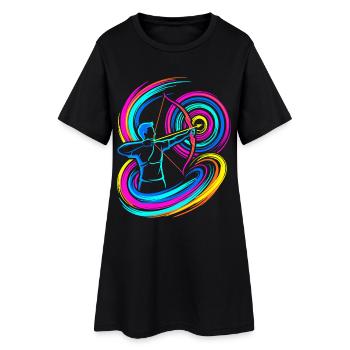 archerie - Robe T-shirt Femme - noir - Devant