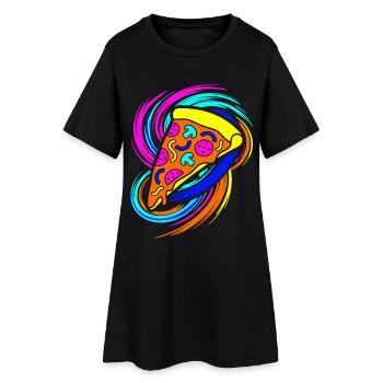Pizza slice - Women’s T-Shirt Dress - black - Front
