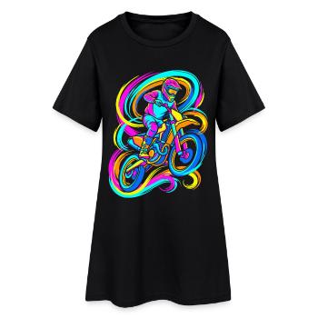 Motards de motocross - Robe T-shirt Femme - noir - Devant