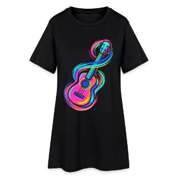 Guitare - Robe T-shirt Femme - noir - Devant